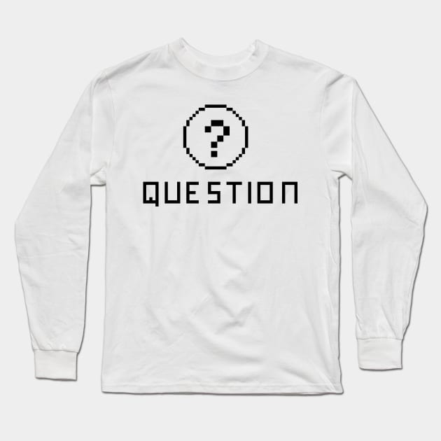 any question? - white Long Sleeve T-Shirt by pixel eats sugar